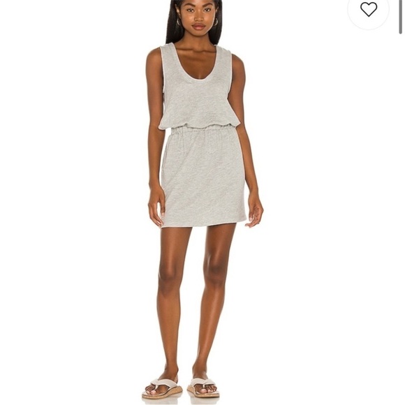 Lovers + Friends Charlie Open Back Sleeveless Gray Sweatshirt Terry Dress - Picture 2 of 8